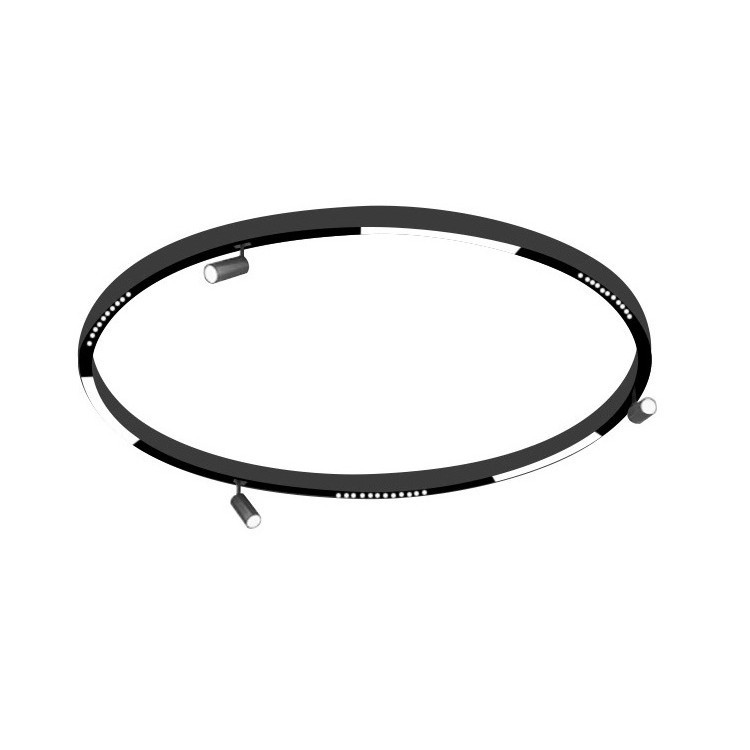 Lámpara orbital de atracción magnética redonda personalizada con anillo de arco oculto en la sala de estar sin lámpara principal de montaje oculto y lámpara de montaje abierta control inteligente