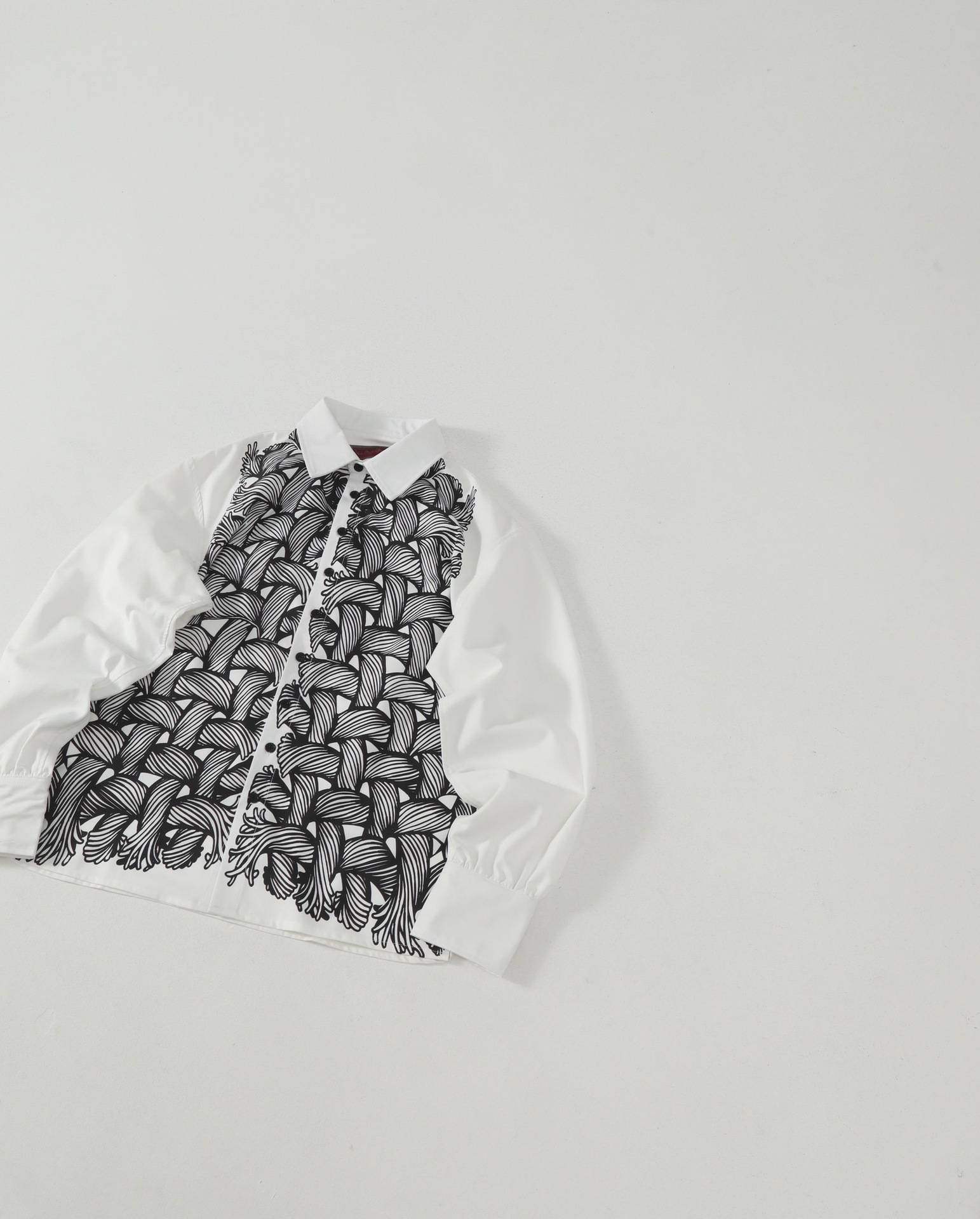 Knotted Casual Shirt With All-over Print For Men Versatile Style_voghion.com
