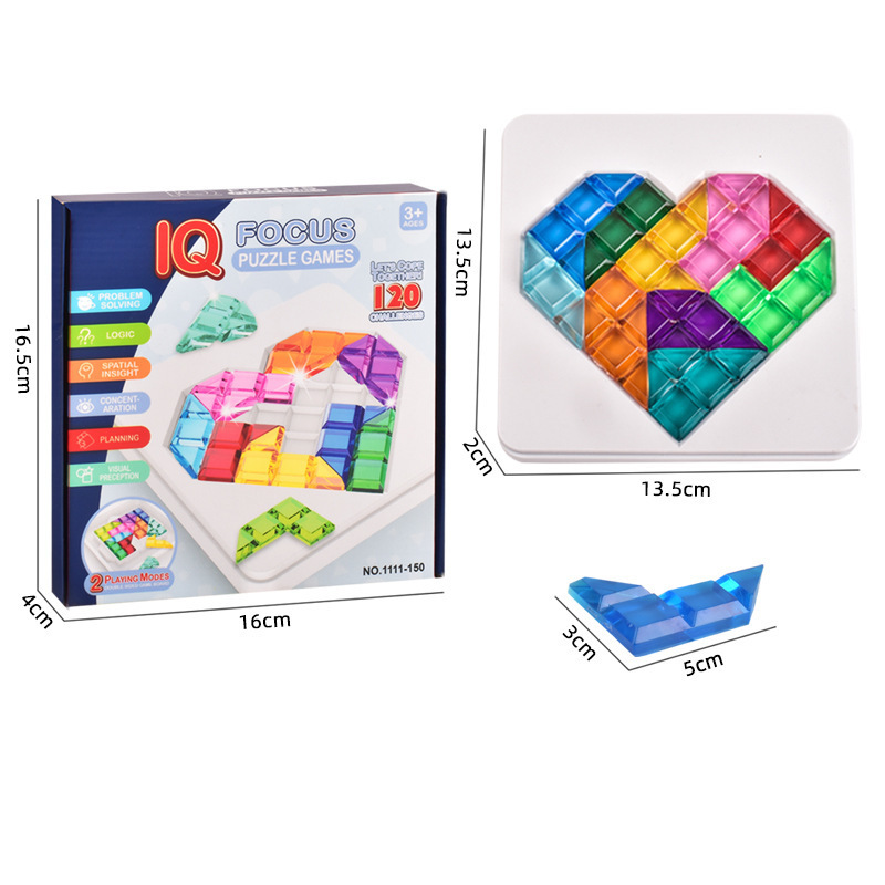 Foreign Trade Cross-border Wisdom Love Assembled Desktop Puzzle Game IQ Wisdom Battle Children's Early Education Desktop Game