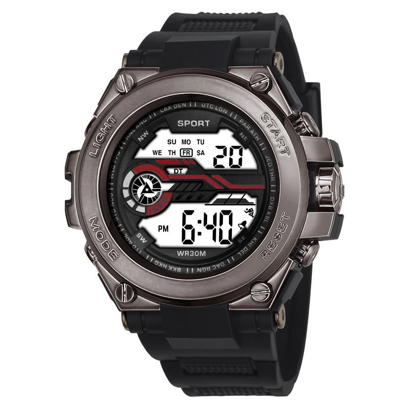 Tendencia de deportes al aire libre simple estudiantes relojes electrónicos alarma cronógrafo multifuncional hombre luz nocturna relojes electrónicos en stock
