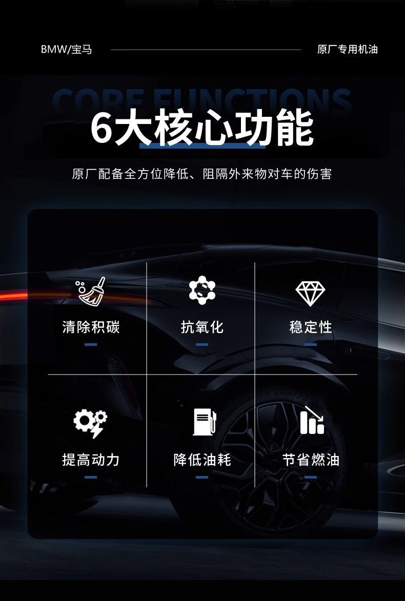 Bmw Original 0W30 Synthetic Engine Oil X1X5X6X3Mini Engine Lubricant 3 Series 5 Series 7 Series Cars