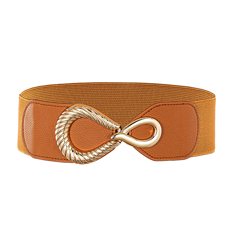 Cinturón Ancho Retro para Mujer de Tela Tejida, Elástico, para Falda y Vestido