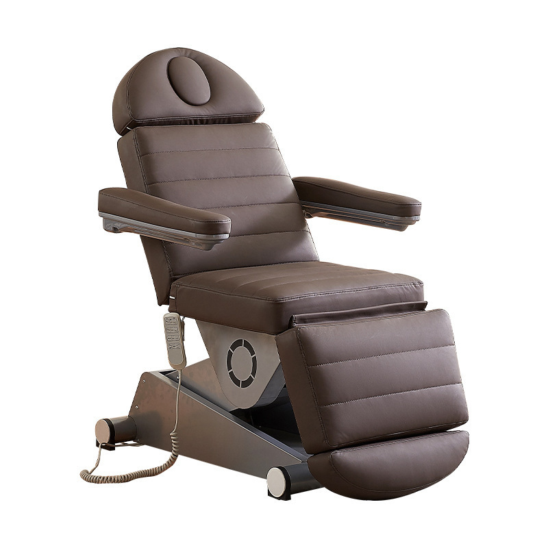 Fábrica directa para el salón de belleza camas eléctricas de belleza de masaje elevación cama plegable multifuncional cama de tatuaje bordada de alta calidad