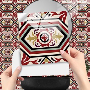 10Pcs Pvc Crystal Film Tile Sticker Self-Adhesive Removable Splicing DIY Wallpaper Home Decoration Tile Sticker
