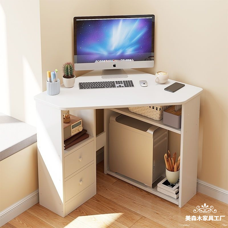 Triangular Corner Desk for Home Use, Corner Writing Desk for Small Apartments, Corner Study Desk, Simple Desktop Computer Desk Triangular Corner Desk for Home Use, Corner Writing Desk for Small Apartments, Corner Study Desk, Simple Desktop Computer Desk