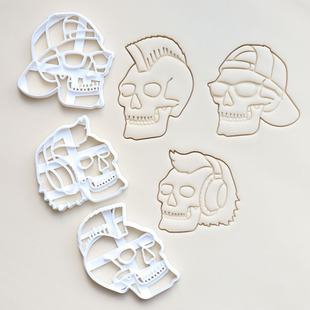 Cross-border Halloween plastic head seal grinding tool White embossing tool diy cartoon skull head seal mold