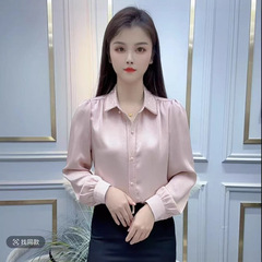 直播爆款2025新款秋季长袖刺绣时尚气质小衫显瘦减龄百搭衬衫女