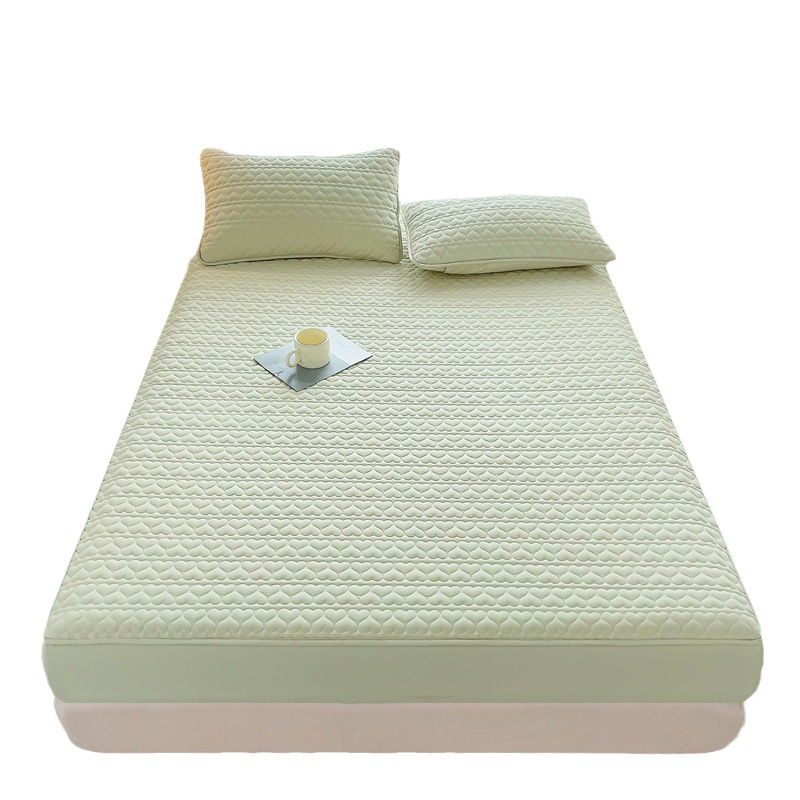 Al por mayor nueva clase A impermeable aislamiento de orina cubierta de cama acolchada engrosada Simmons colchón cubierta protectora simple color sólido colcha