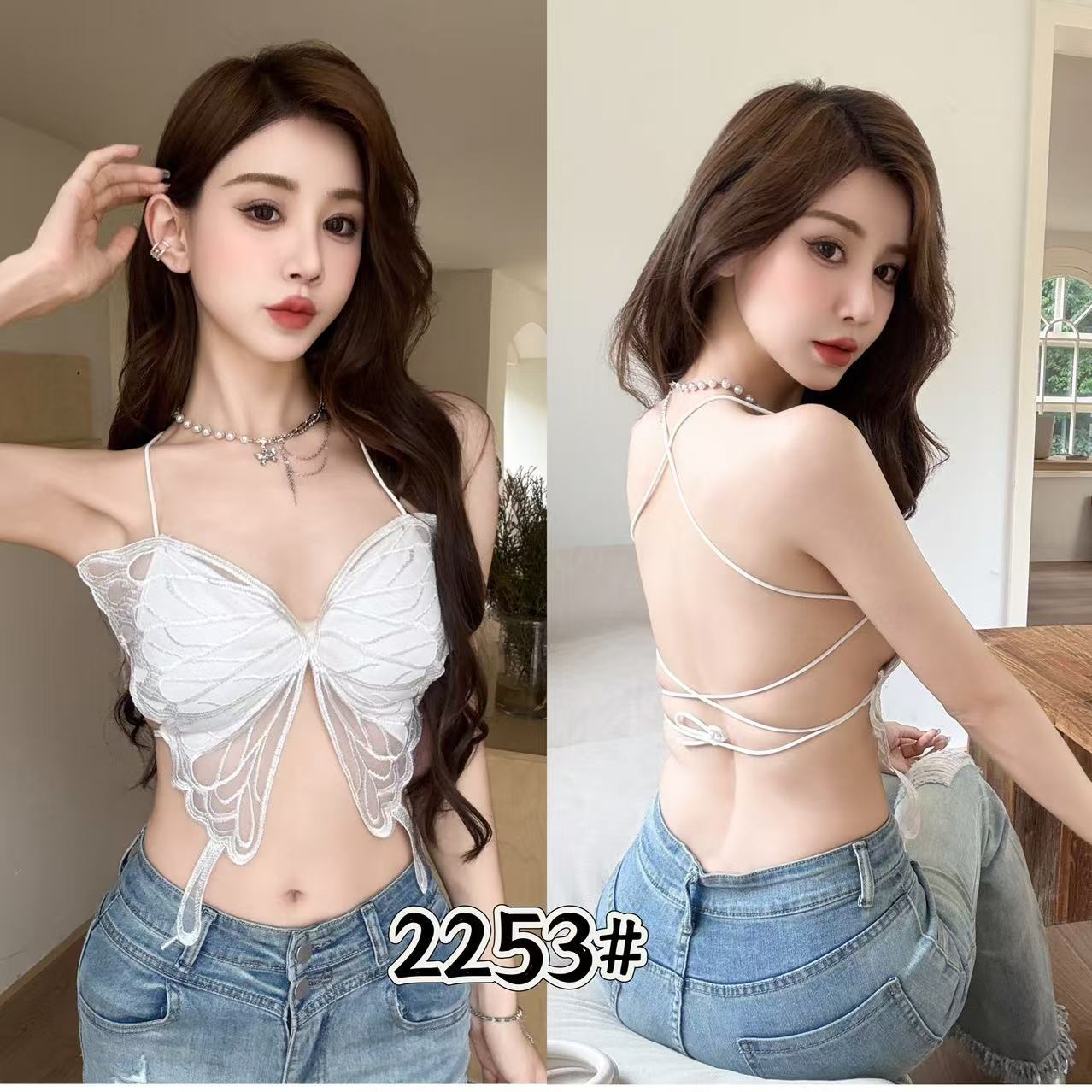 달콤한 뜨거운 소녀 새로운 단색 큰 활 디자인 슬림 피트 아름다운 다시 스트리트 패션 가슴 패드 슬링 랩 가슴