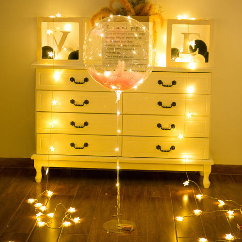 Internet celebrity luminous wave ball floor table floating ball column floor floating birthday party layout wedding wedding decorations