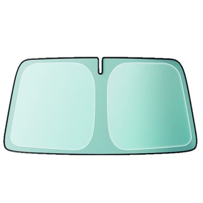 Car Sunshade, Sun Protection and Heat Insulation, Car Window Sunshade, Car Front Windshield Sunshade Cover, Car Sunshade (Sun shade) - fits-more-models-custom-fit-size-leave-a-message-with-your-car-model-year-double-sided-green