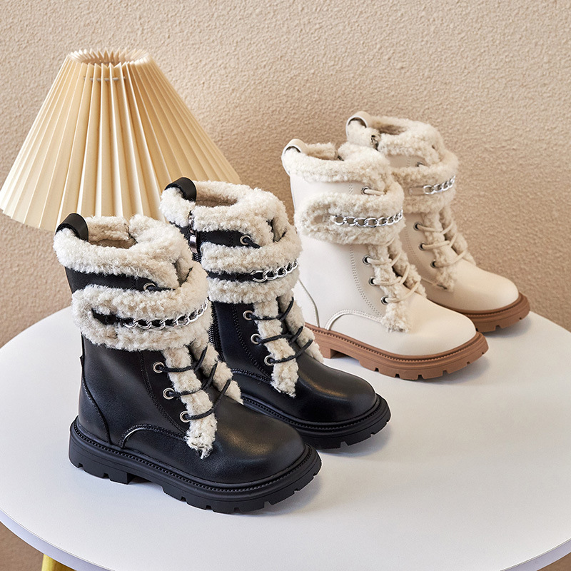 Kids' shoes Children's cotton shoes autumn and winter children's shoes girls Martin boots boys non slip girls baby boots soft bottom short boots_voghion.com