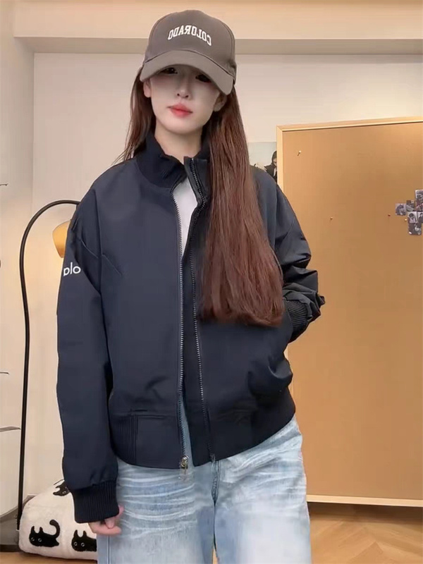 美式复古立领棒球服外套女2025秋季新款宽松小个子百搭夹克上衣潮|undefined
