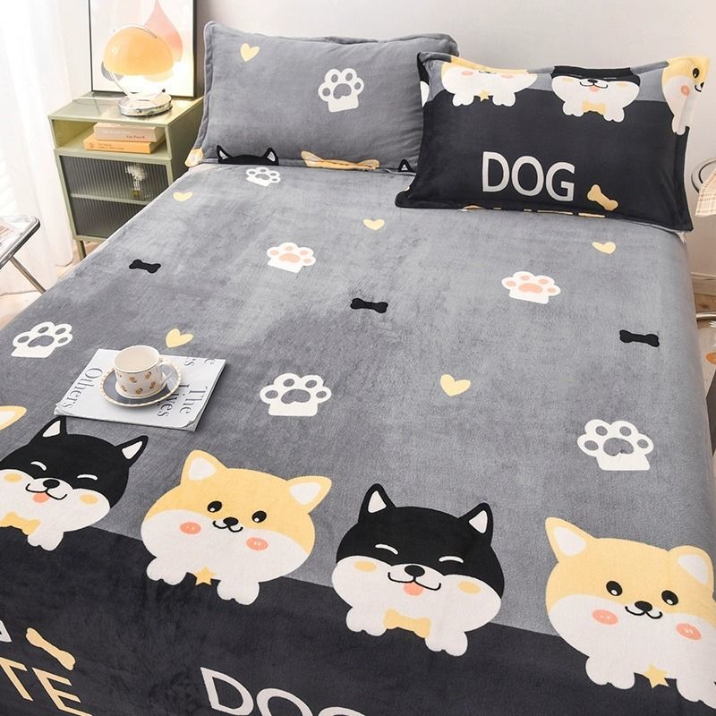 Leche terciopelo coral sábana pieza única más manta de felpa manta de franela manta engrosada dormitorio de invierno lista de edredones