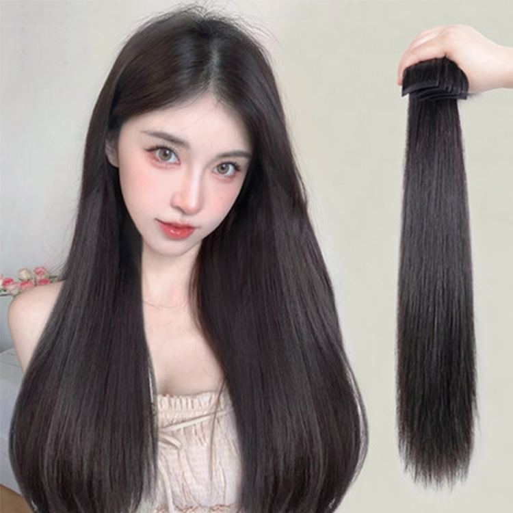 ヘアエクステ 3ピースウィッグ ヘアエクステ ショートヘア用 インビジブルシームレス ロングヘア用 ストレートウィッグ|undefined
