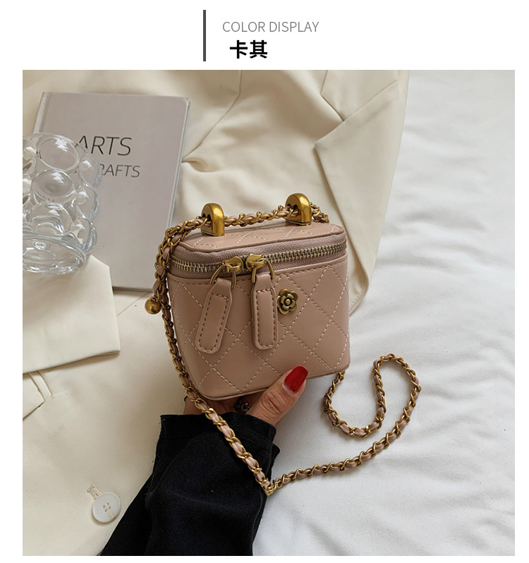 Mini rombos cadena pequea bolsa para mujer 2021 nuevo paquete de lpiz labial bolso de hombro para mujer moda coreana Casual bolsa de mensajeropicture15