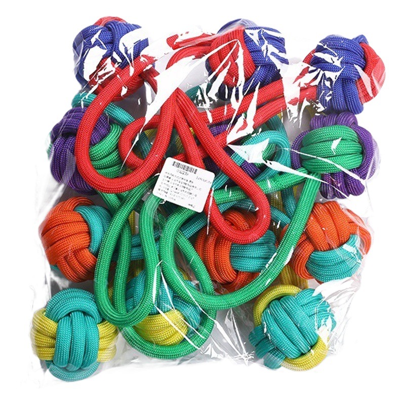 Color a juego polipropileno tejido bola perro juguete molar resistente a la mordedura oso de peluche nudo juguete pequeño perro mordedura cuerda