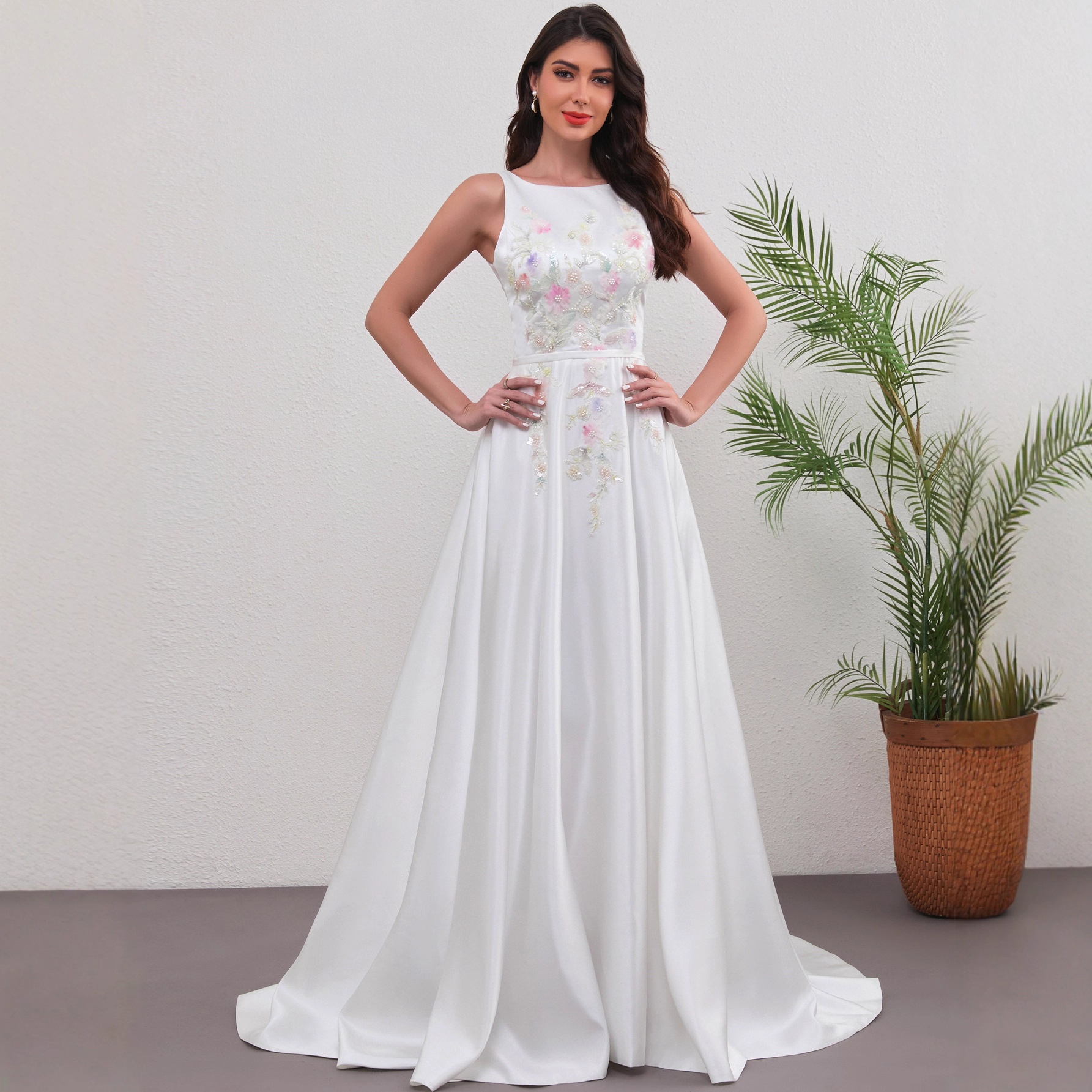 Cross-Border Light Wedding Dress, Elegant and Graceful Birthday Party Dress, 2026 New Street Style Photo Shoot Dress