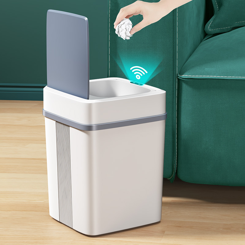 Papelera inteligente automática de alta apariencia de basura puede hogar cocina sala de estar con tapa baño regalo al por mayor
