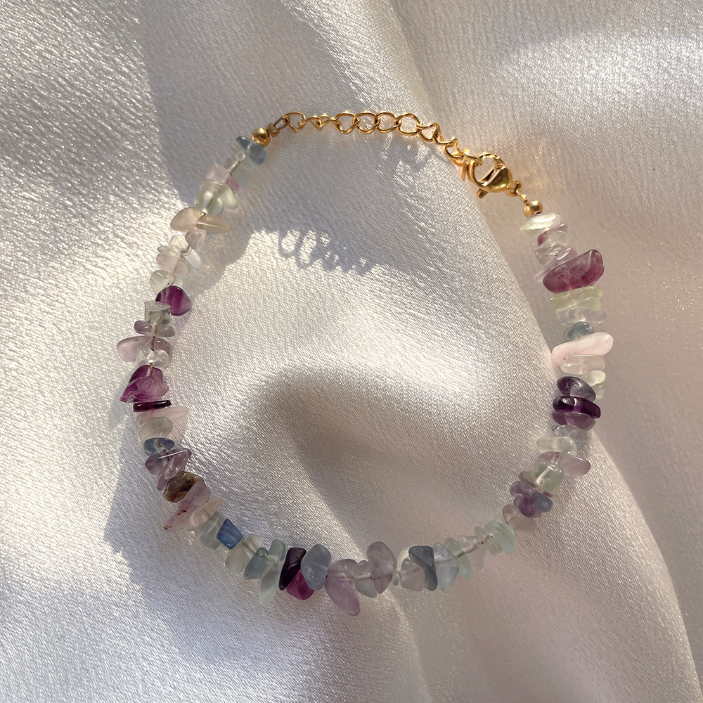 Fashion Irregular natural stone Titanium Steel Patchwork Bracelets 1 Piece