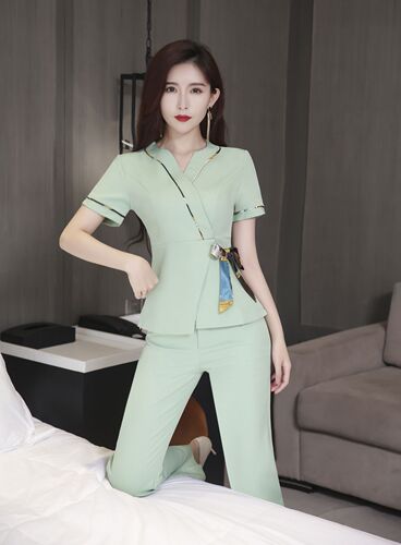 Beautician beauty salon work clothes women autumn and winter high-end fashion health club foot bath work clothes 2007
