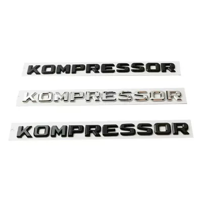 Suitable for Mercedes-Benz C-Class, E-Class, C200, C180, V12, V8 models; lettered rear emblem, KOMPRESSOR English car sticker