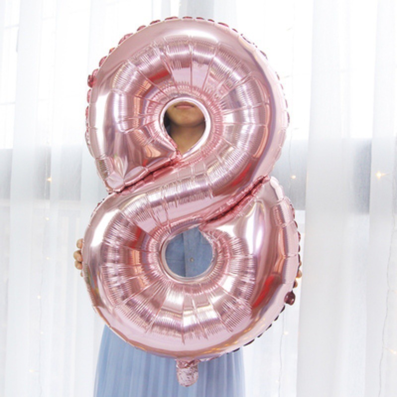 32inch デジタルバルーン Lサイズ Mサイズ ローズゴールデン アルミフィルム 子供の誕生日パーティー 赤ちゃん 1歳アレンジメント|undefined