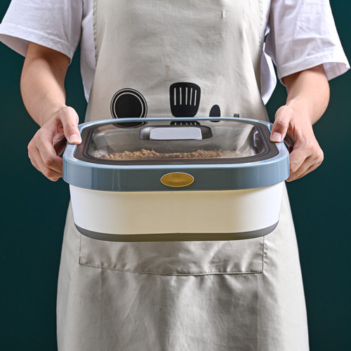 Cat food bucket sealed moisture-proof pet food storage bucket 10kg storage bucket storage tank dog food bucket sealed bucket folding rice bucket