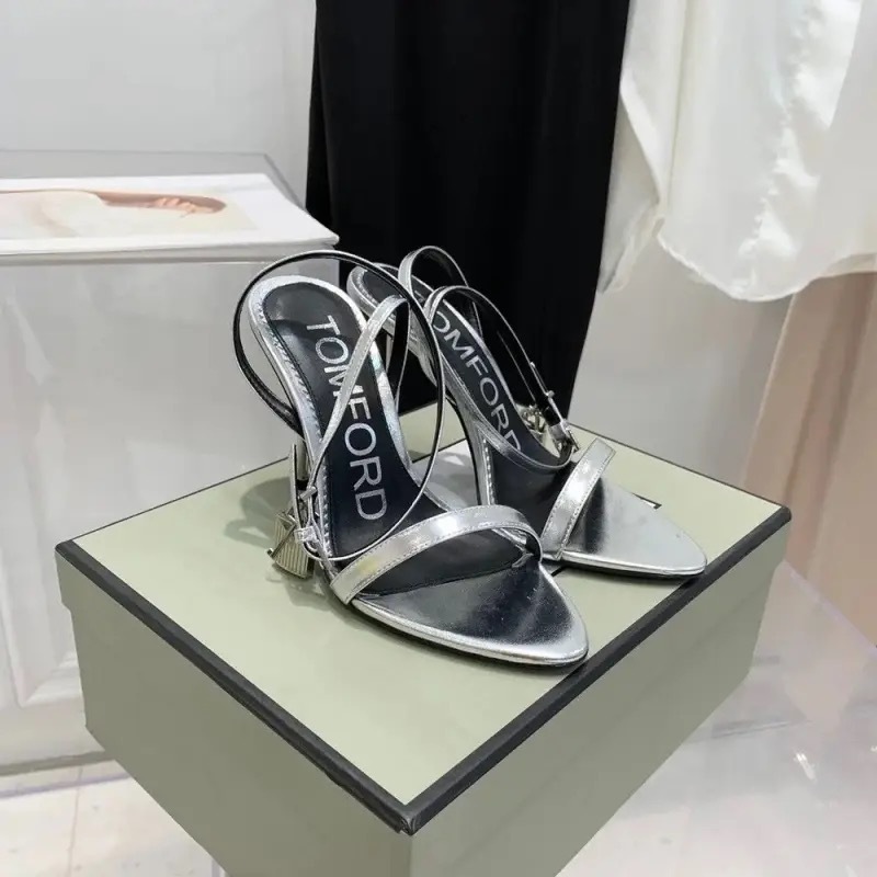 Cross-Border High-Heeled Shoes with Metal Buckle, Versatile European and American Style, Sexy Thin Heels, Single Strap, High-End Sandals for Parties