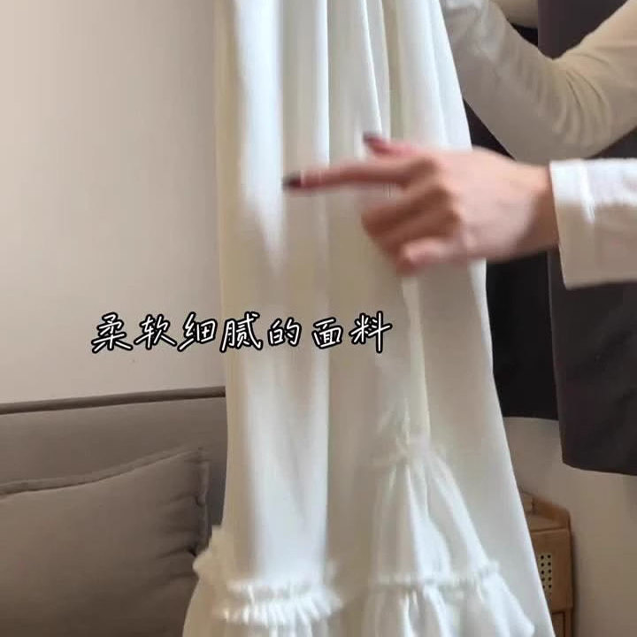 大码白色防嗮长袖T恤女秋2025年新款宽松显瘦蕾丝边气质上衣潮|undefined
