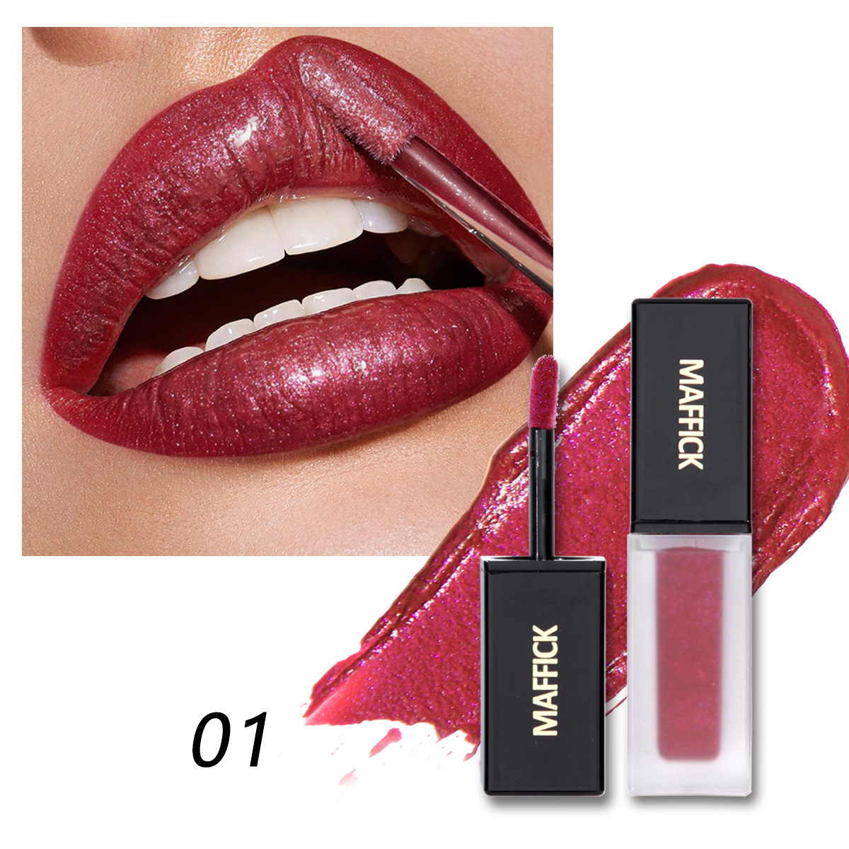 Cross-border bestseller 6-color non-stick cup small square tube lip gloss and non-fading lip gloss undefined