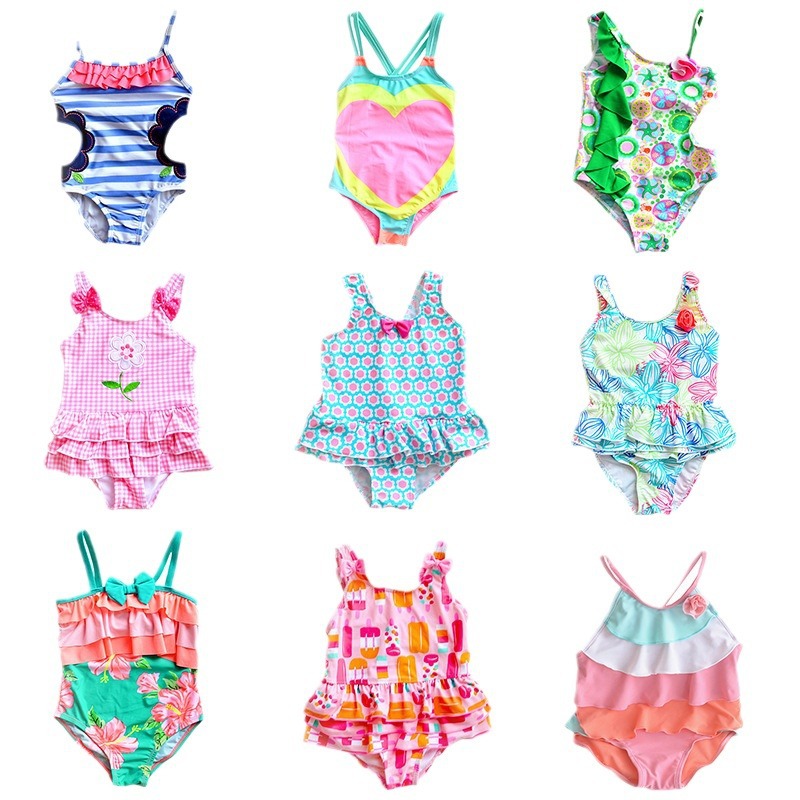 2026 New Stylish Swimsuit for Kidsren, Cute Little Girl Princess Hot Spring One-Piece Swimsuit