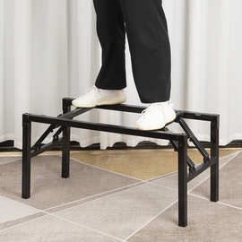 折叠桌架子桌腿支架长方形金属餐桌脚桌子腿 桌折叠支撑架 铁桌架