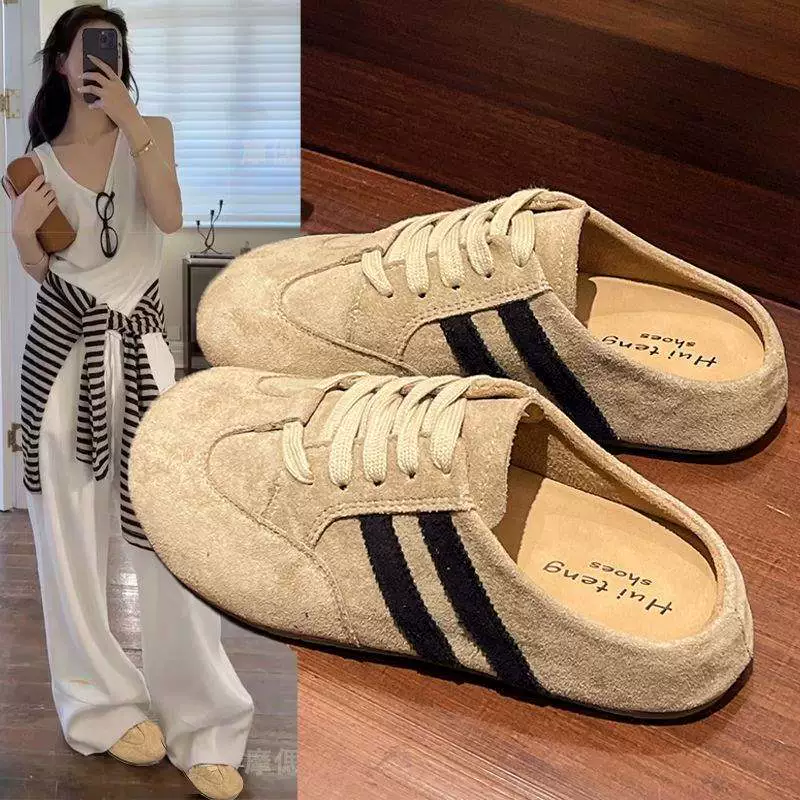 Женские летние сандалии на толстой подошве, ретро-балетки, для тренировок, коллекция весна-лето 2025 года.