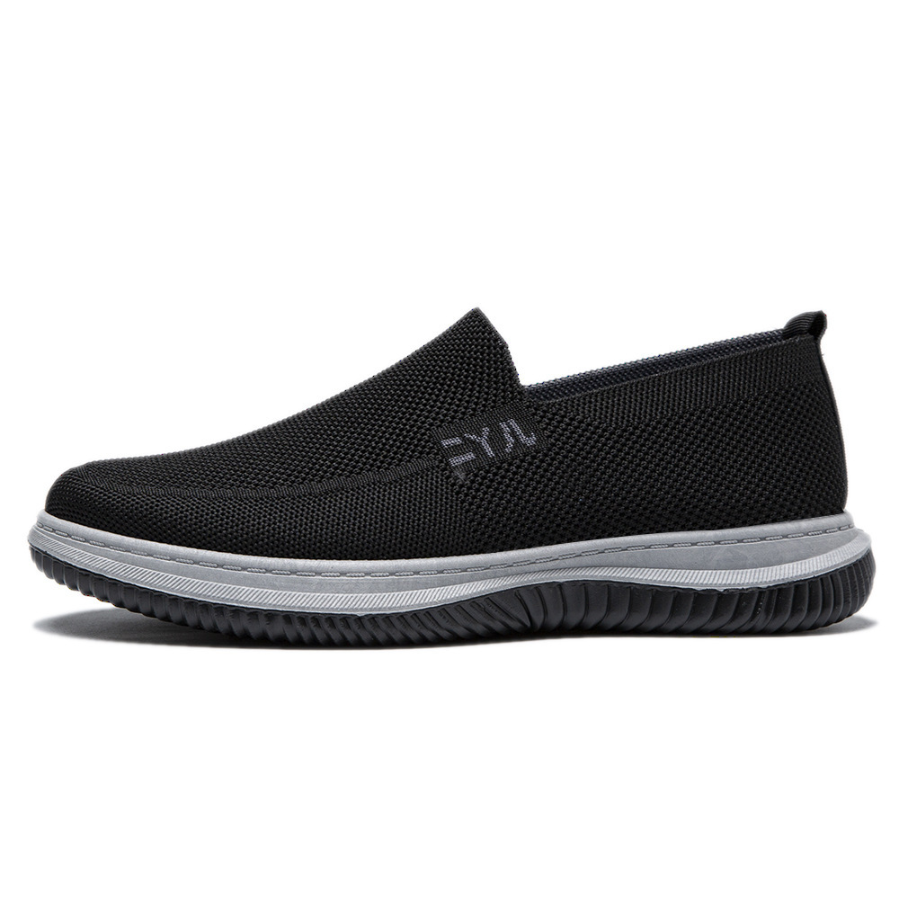 Zapatos deportivos de hombre verano nuevos zapatos de hombre transpirables de tela de malla superficial, zapatos casuales de hombre con un pedal