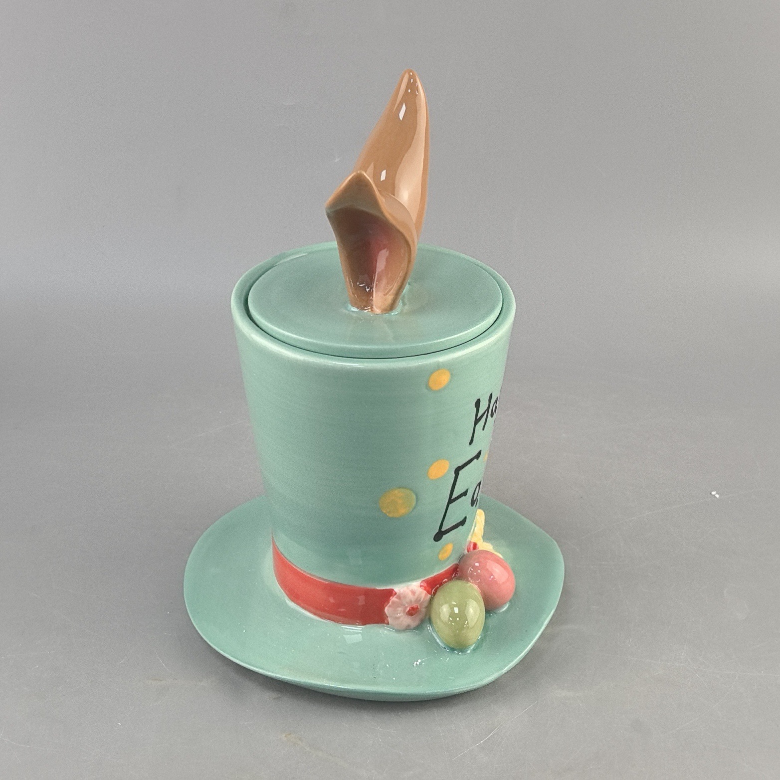 Pascua creativa transfronteriza de cerámica gorra de orejas jarras de alto valor de cara dulce lindo jarras de almacenamiento decoración para el hogar