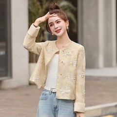 高级感新中式国风轻薄外套女2025春秋新款香风气质小个子短款外套
