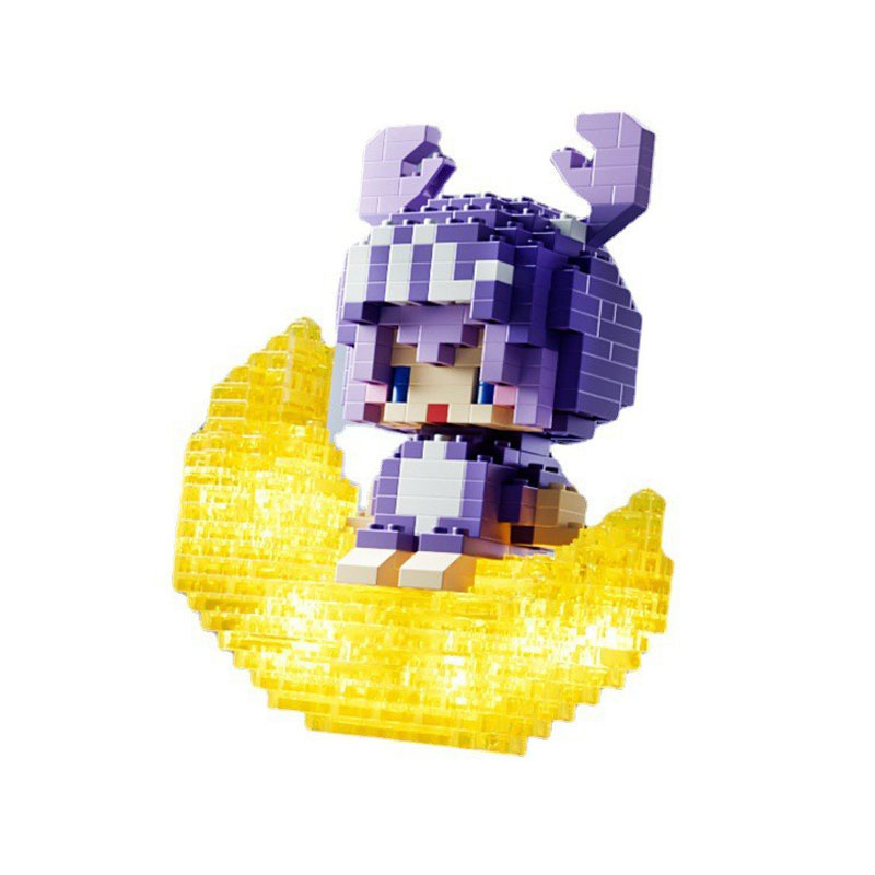 Lele Brothers 12 doce constelación de luz Luna micro diamante pequeña partícula bloques de construcción Marea jugar ensamblados adornos de juguete al por mayor