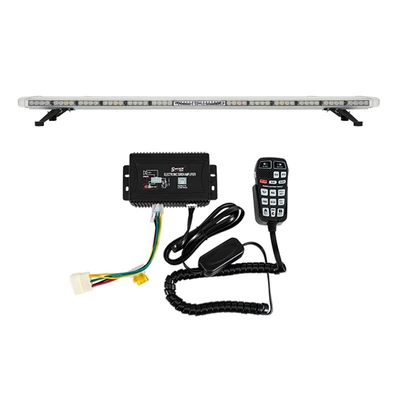 Car long-row warning light LED strobe light with multiple flashing modes, siren horn 1.6m strobe light 8400-4C
