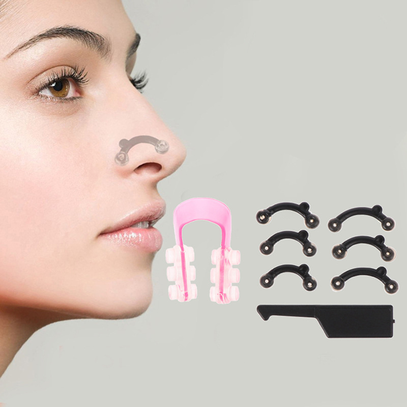 Cross-Border Beauty Nose Clip Nose Straightening Device Narrowing Nose Beauty Device U-Shaped Nose Clip Pink Nose Clip Beauty Tools Wholesale