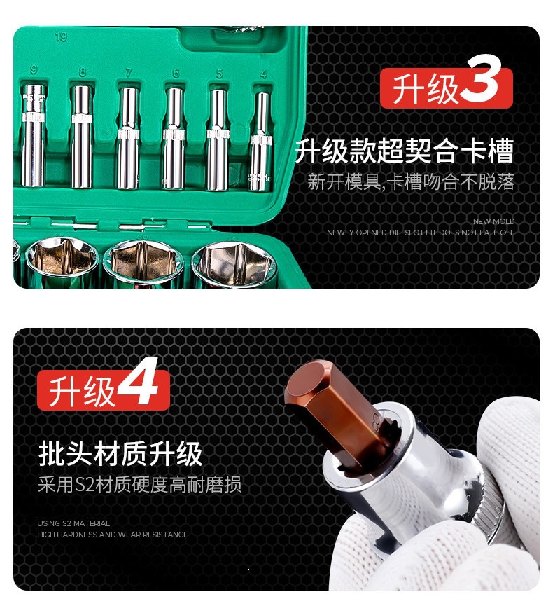 Suitable for auto repair tool sets, ratchet wrenches, socket combinations, car repair tool boxes
