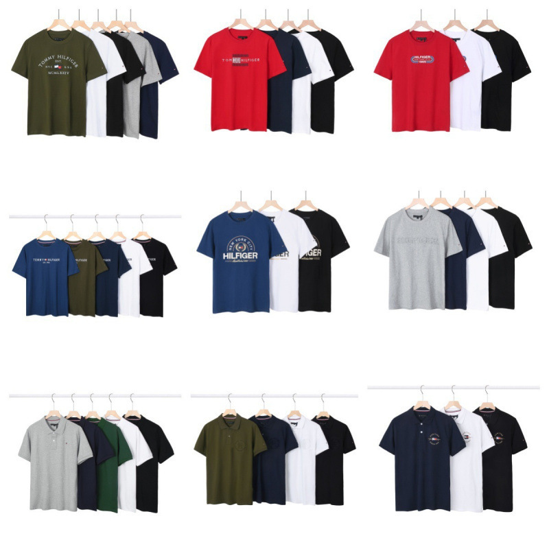 High-Quality Wholesale Summer Tommy Short-Sleeve Logo Print Men's Polo Shirt Casual Short-Sleeve in Stock High-Quality Wholesale Summer Tommy Short-Sleeve Logo Print Men's Polo Shirt Casual Short-Sleeve in Stock