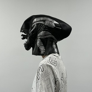 New Halloween role-playing props alien cos tremolo live mask horror spoof variant headgear