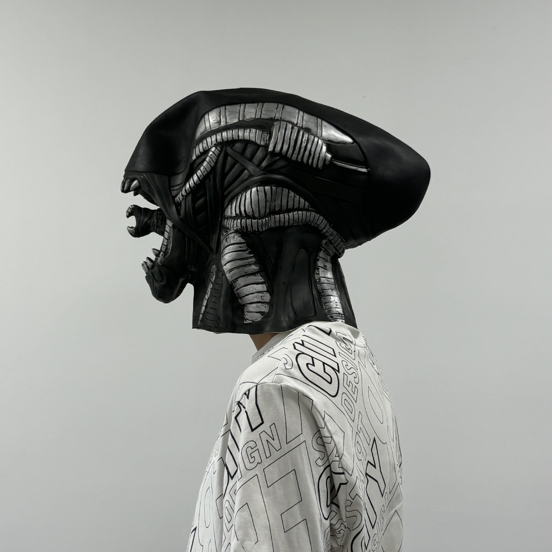 Nuevo Halloween RPG prop alienígena cos chatter máscara de terror en vivo parodia mutante cubierta