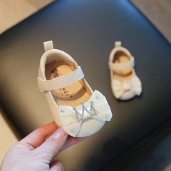 赤ちゃんの靴の子供の柔らかい底の学歩の靴の0-1-2歳の乳幼児の王冠の方口の王女の靴の小さい子供の靴の女性