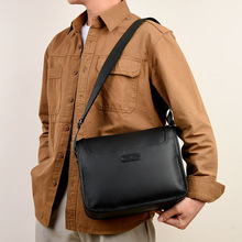 商务真皮单肩包男士头层牛皮斜挎包休闲横款邮差男包工厂直销批发