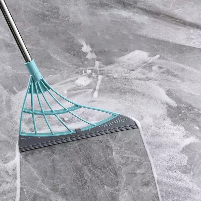Folding Magic Broom Cleaning Bathroom Glass Integrated Wiper Mop Household Small Broom Telescopic Broom