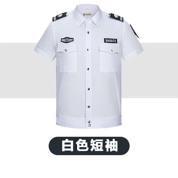 Ropa de seguridad de buena calidad ropa de trabajo camisa de algodón de manga larga primavera y otoño hombre portero uniforme de servicio de verano camisa de manga corta
