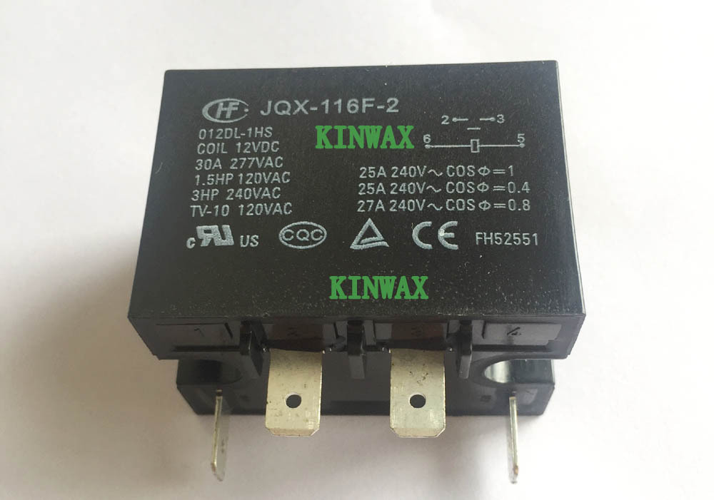 HF116F-2/220/240AL-2HWC 两组常开25A法兰安装继电器