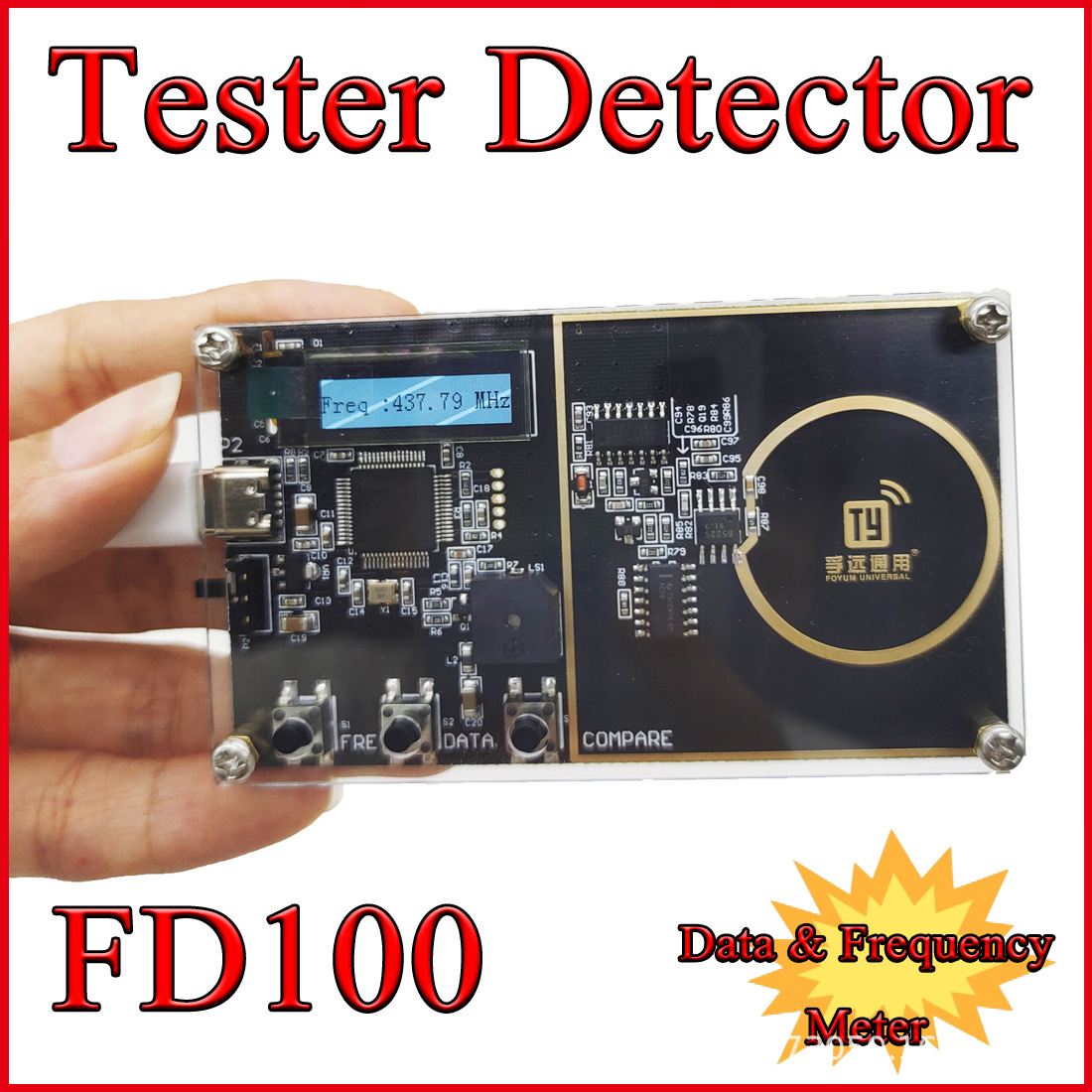 Ty-Fd100 Frequency Detector Universal Remote Control Tester Transmitter Data Remote Customization Long Distance
